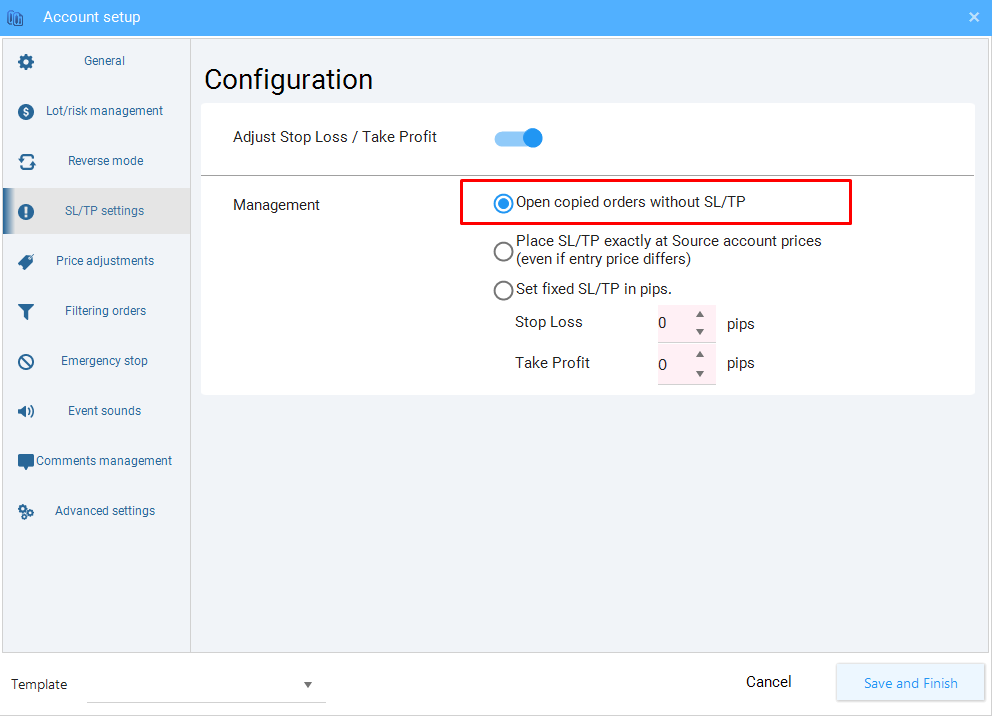 How to Open Copied Orders Without SL/TP