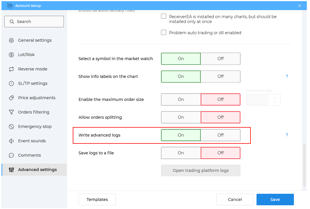 How to copy do not copy BUY orders